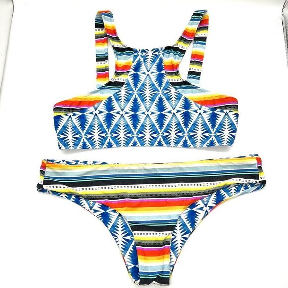 Rip Curl Other - Rip Curl Beach Bazaar High Neck Bikini Top and Reversible Bottom Multicolored  S